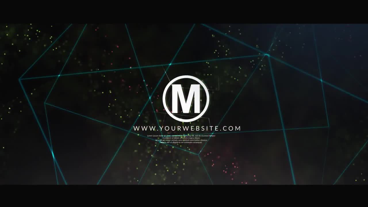 现代信号失真效果logo展示动态动画素材库精选AE模板