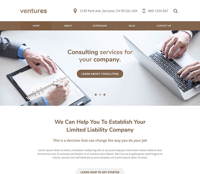 多色可调简洁的公司企业官方网站模板素材库精选插图(5)