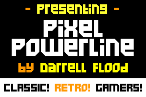 Pixel Powerline font素材之家精选英文字体