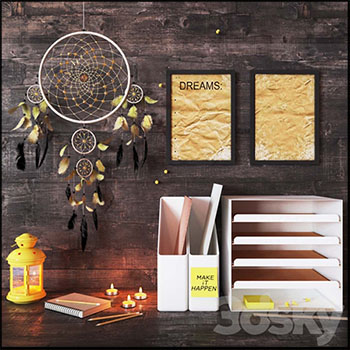 办公用具和装饰品素材之家精选3D模型