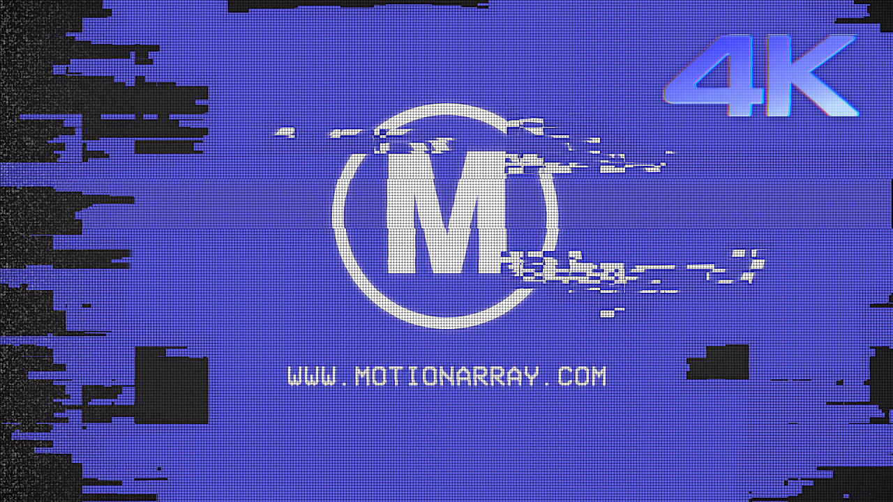 了不起的小故障徽标素材库精选AE模板