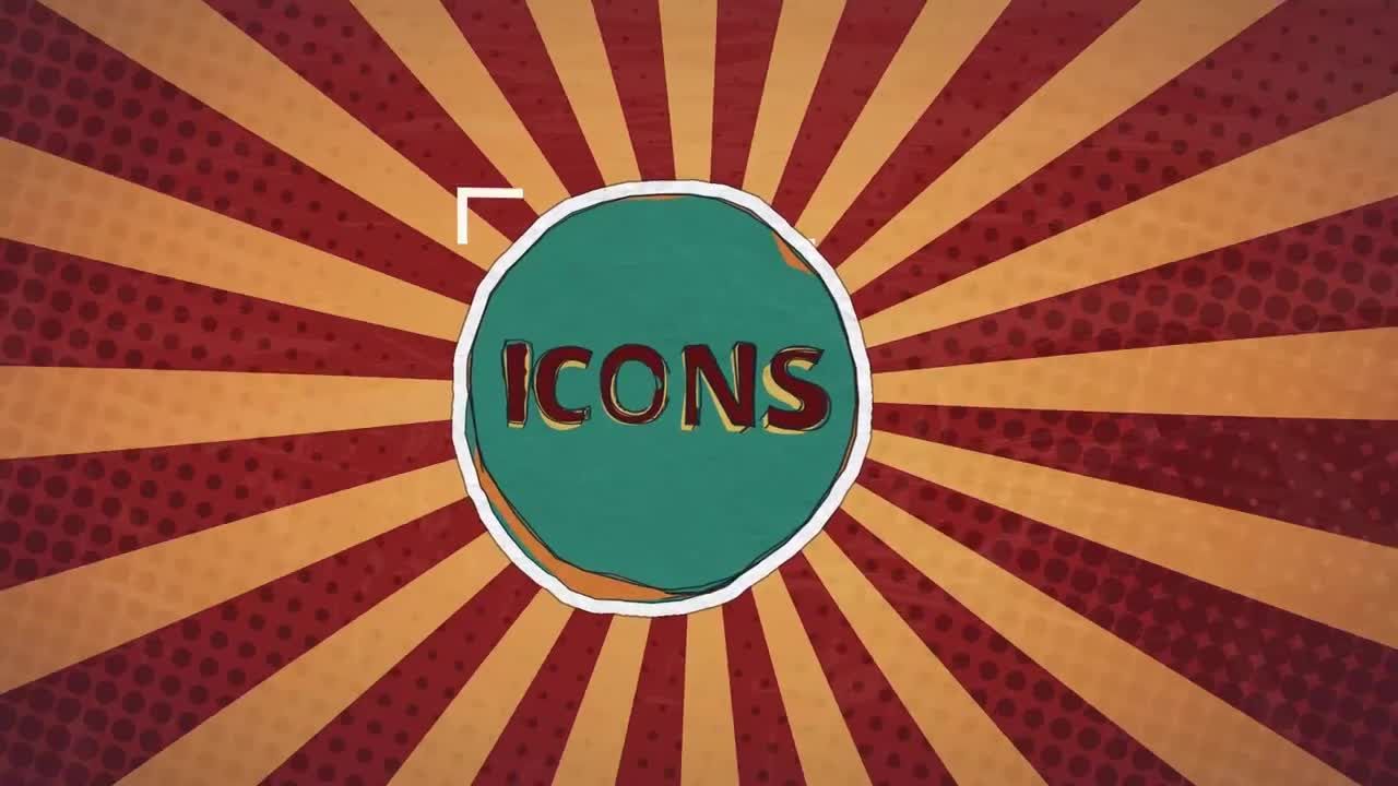 手绘卡通图标集素材库精选AE模板