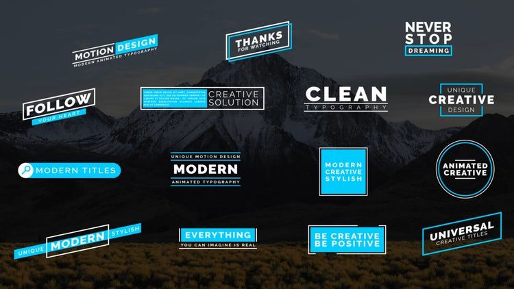 全屏简洁精美动画展示ae模板