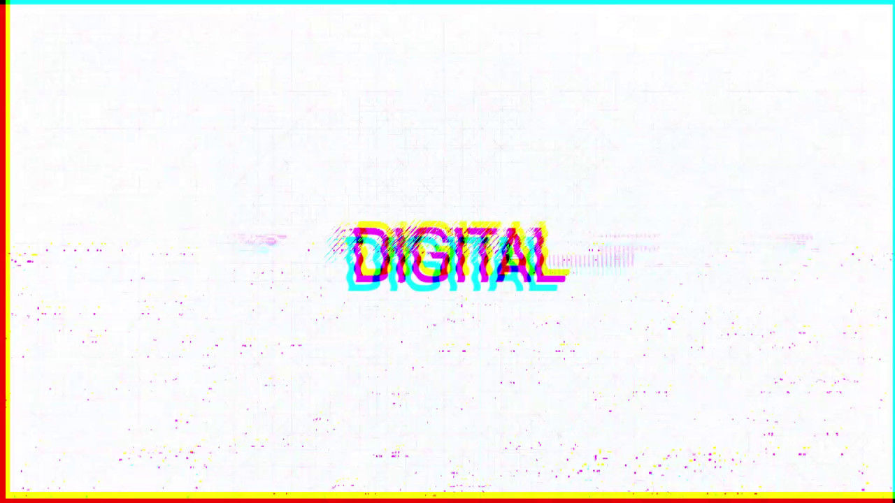 酷炫的扭曲小故障徽标素材库精选AE模板