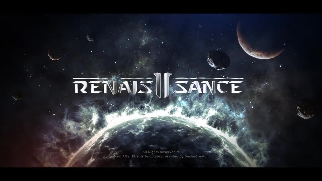 太空拖车电影预告介绍动画素材库精选AE模板