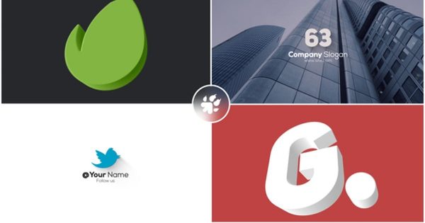 极简主义3D立体Logo演示动画特效素材库精选AE模板 Minimal &amp; Fast 3D Logo