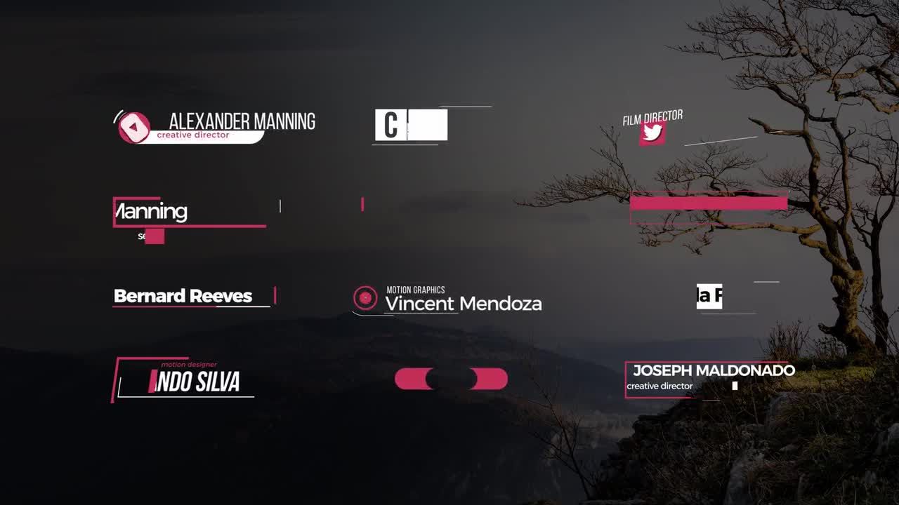 12现代下三分之一标题素材库精选AE模板