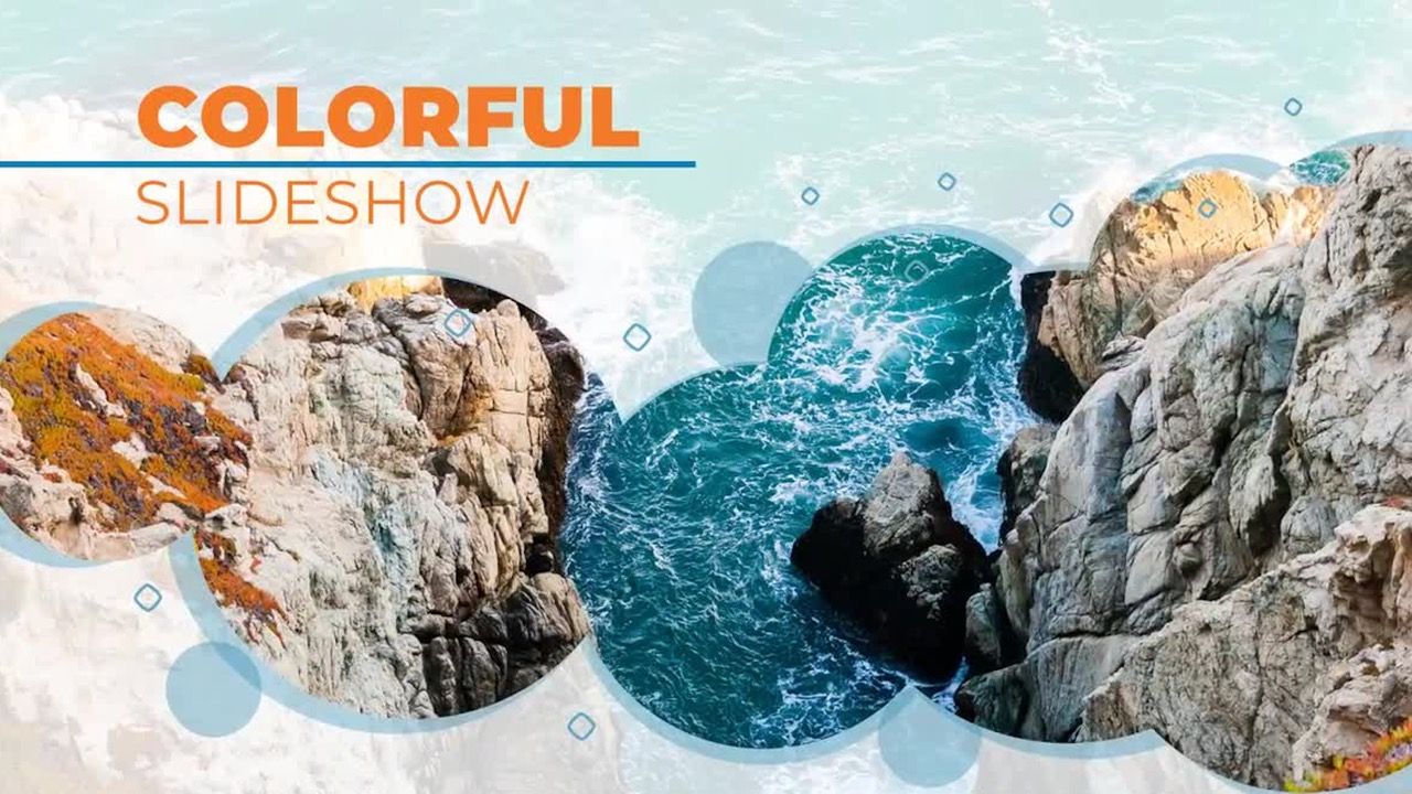 优雅的彩色幻灯片素材库精选AE模板