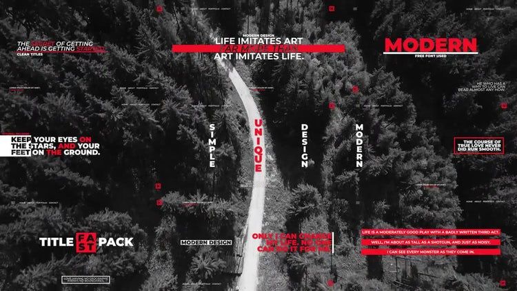 9个独特新颖的全屏标题动画素材库精选AE模板