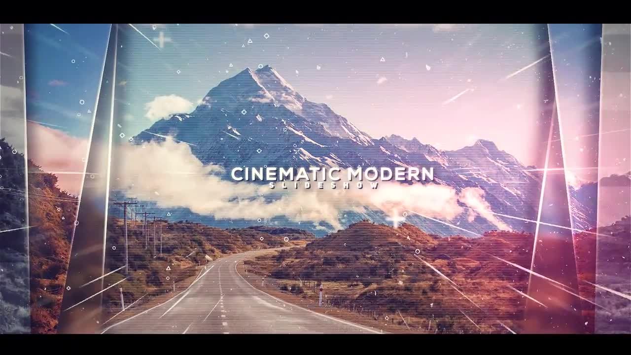 强烈漏光效果的电影照片现代幻灯片素材库精选AE模板