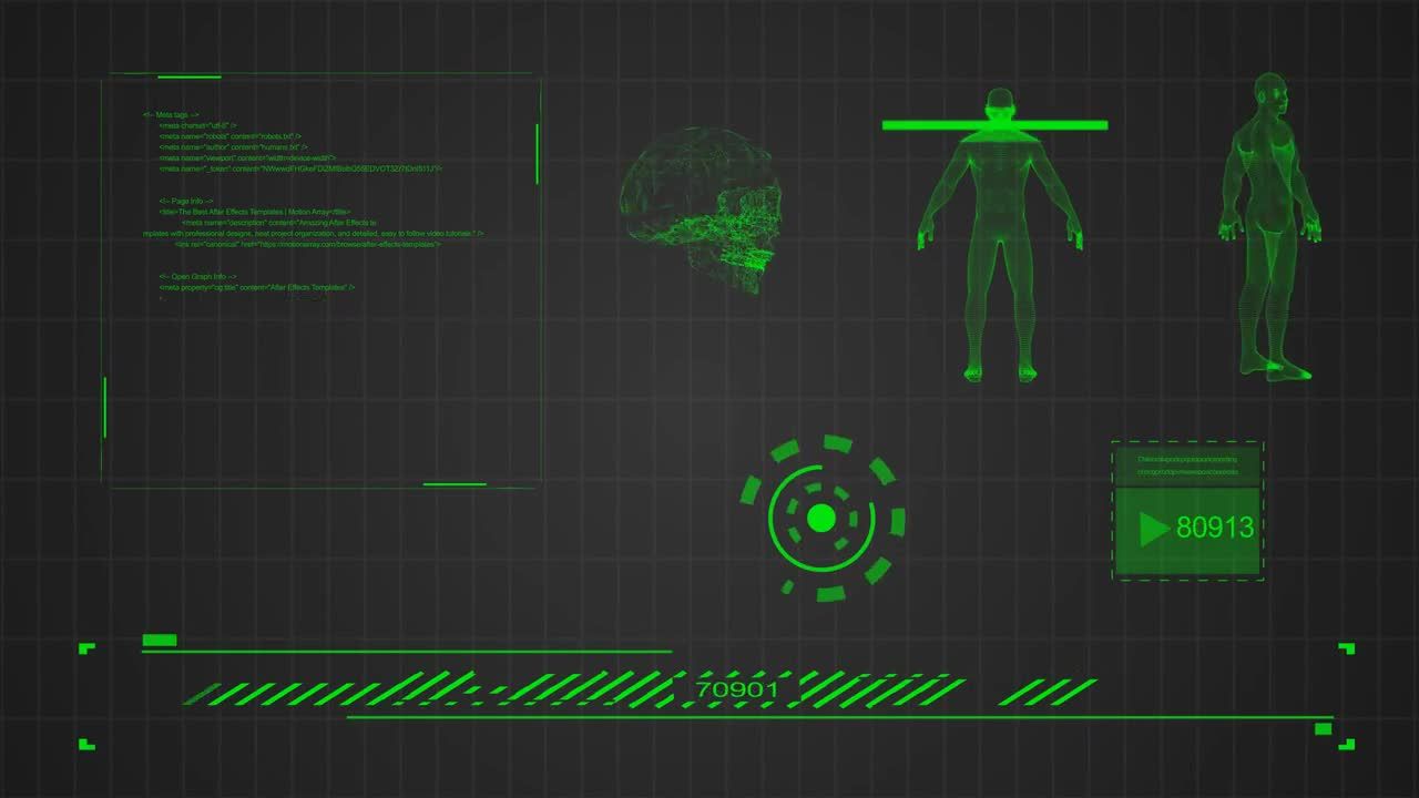 HUD信息图表大包素材库精选AE模板