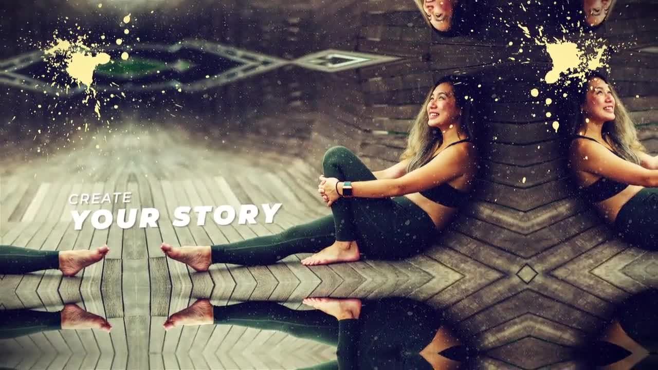 现代文本动画和时尚的过渡效果停止帧幻灯片素材库精选AE模板