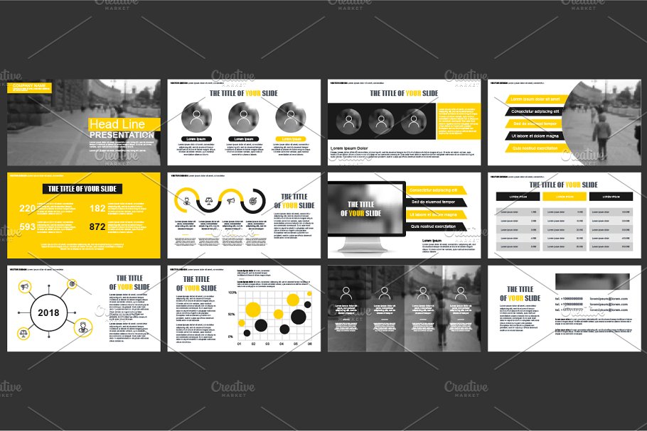 信息图表 PPT&Keynote 幻灯片模板 Powerpoint Presentation Templates插图(1)