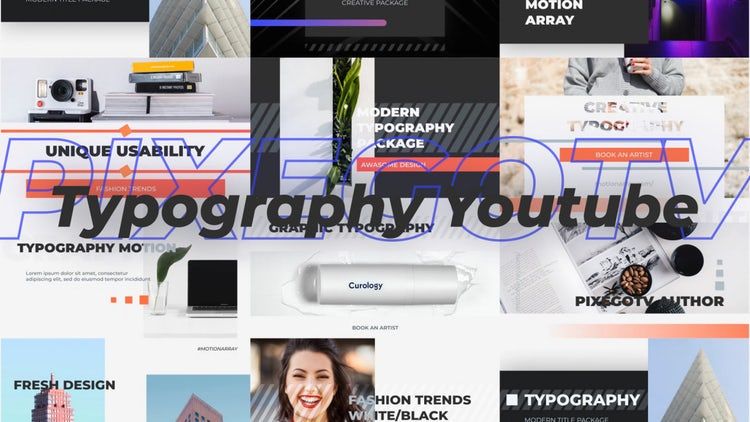 Youtube版式场景素材库精选AE模板