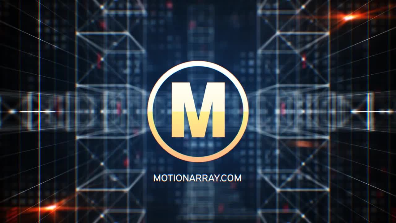 科技建筑3D徽标显示素材库精选AE模板