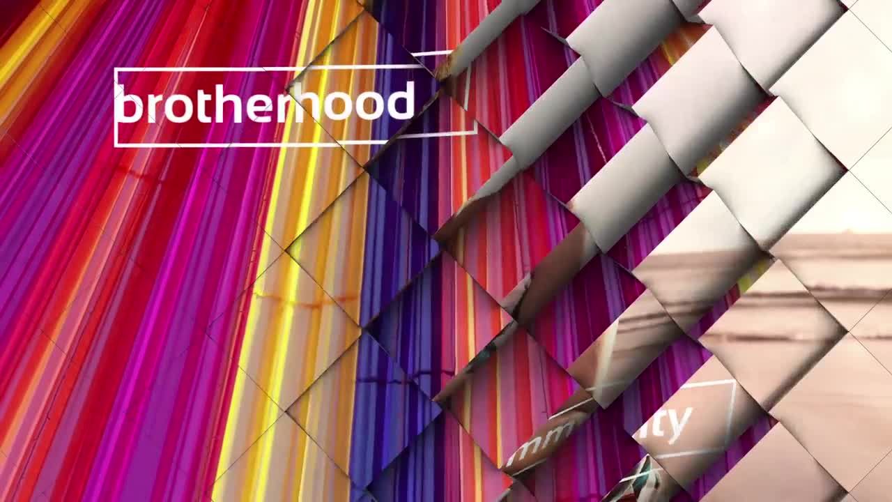 动态旋转的动画块素材库精选AE模板