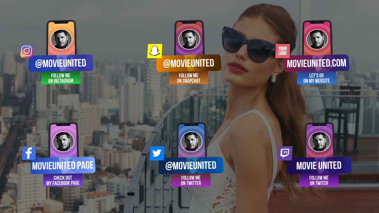 社交媒体低三分之一素材库精选AE模板