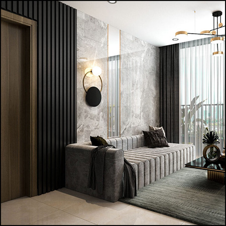 现代公寓客厅场景素材之家精选3D模型By TranHaVy