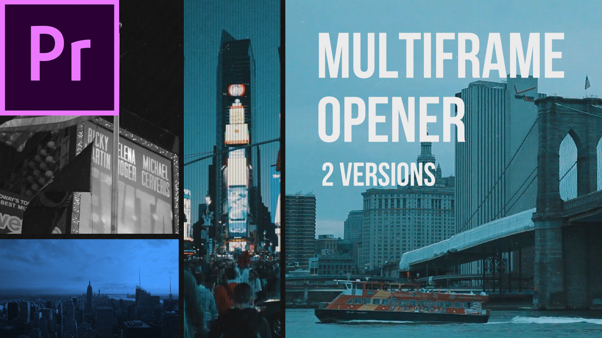 多帧媒体播放动画素材库推荐PR模板