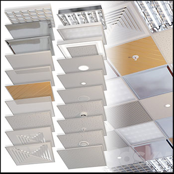 悬吊式天花板素材之家精选3D模型