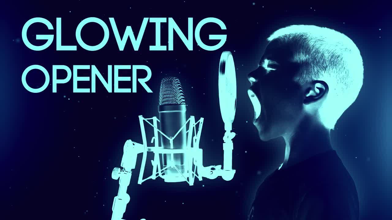 富有创意的发光转场效果Pr片头模板