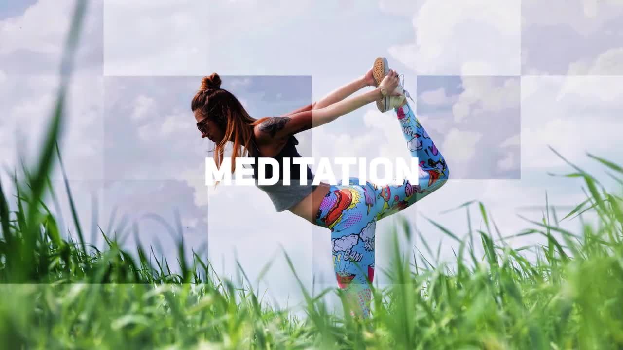 瑜伽幻灯片酷炫时尚素材库精选PR模板