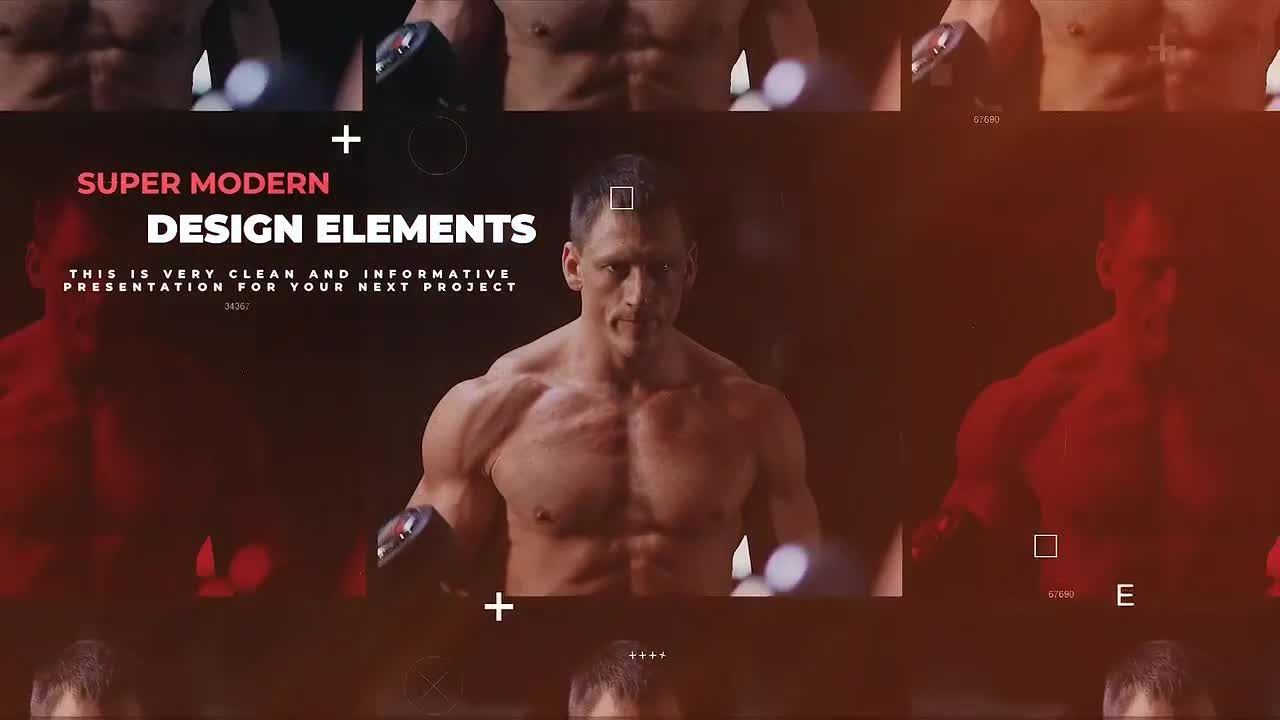 充满活力的动感体育运动片头素材库精选pr模板