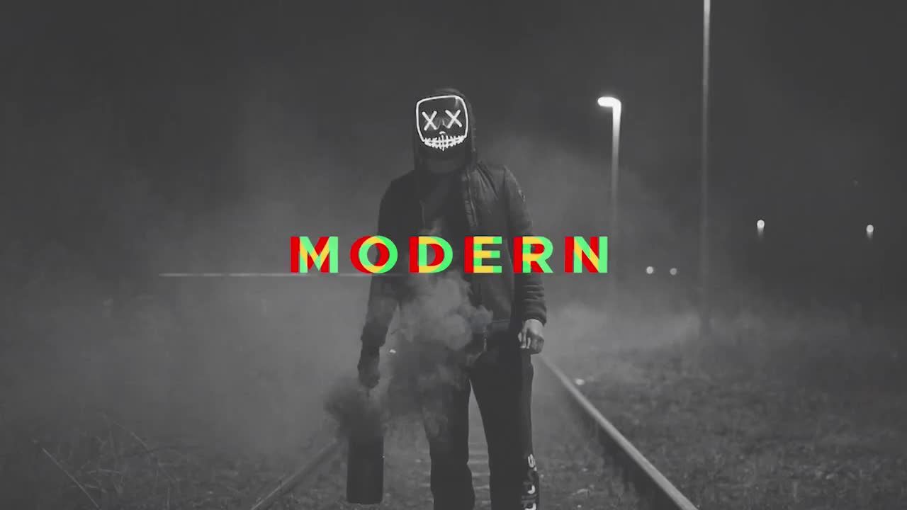 酷炫且动态的故障转换动画素材库精选pr模板