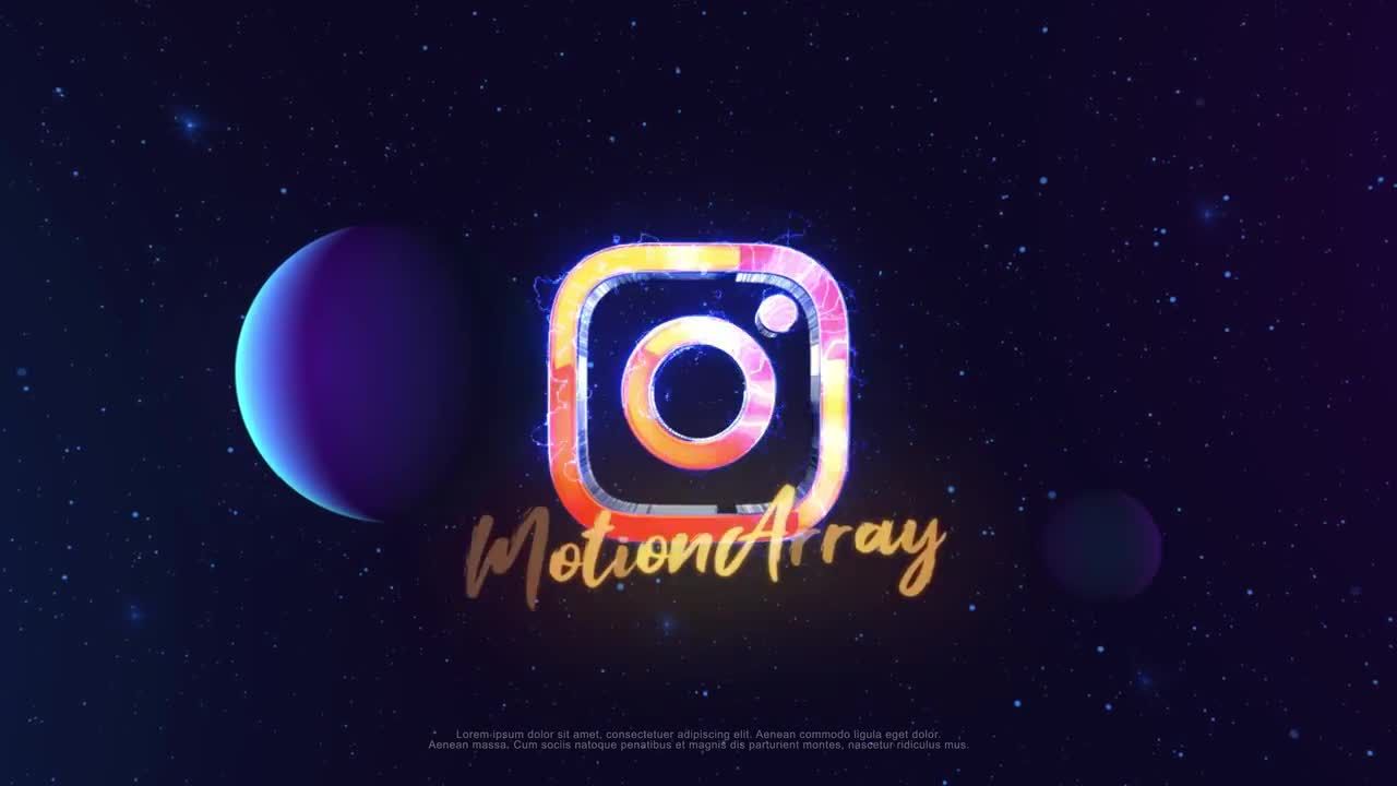 酷炫时尚活力的动态动画闪电展示徽标素材库精选AE模板