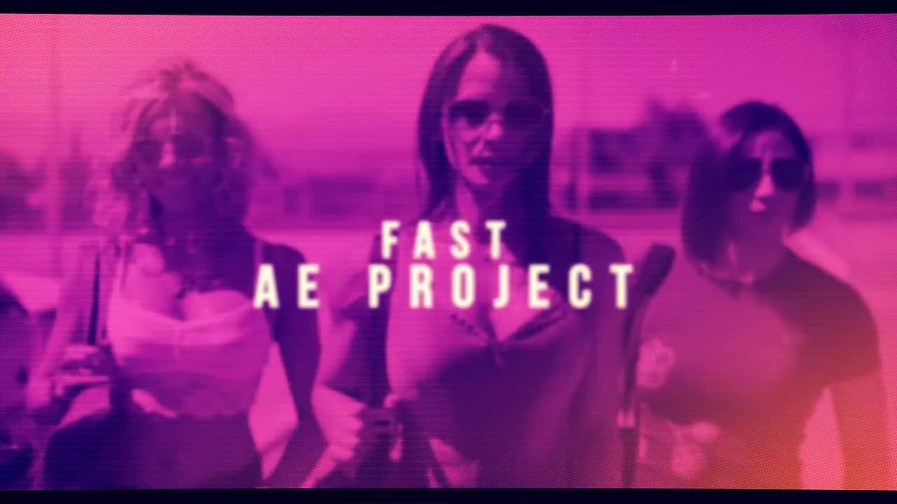 炫酷运动Glitch促销素材库精选AE模板