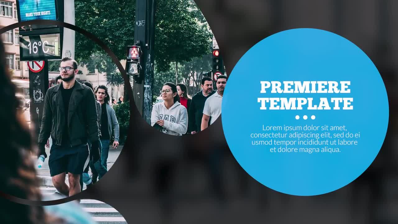 时尚的文本动画过渡效果公司介绍Pr模板