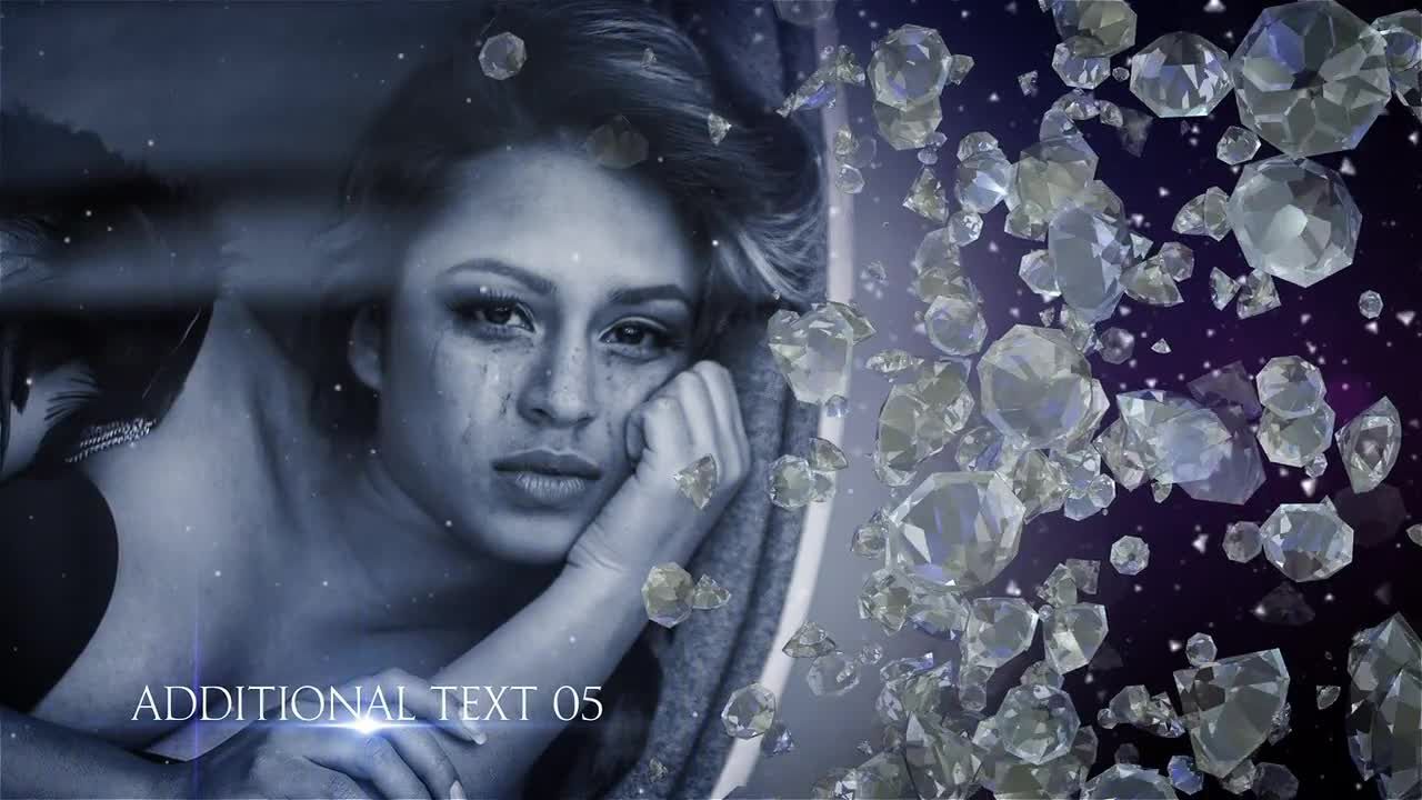 华丽的氛围和强大镜头光晕的闪亮钻石效果素材库精选AE模板