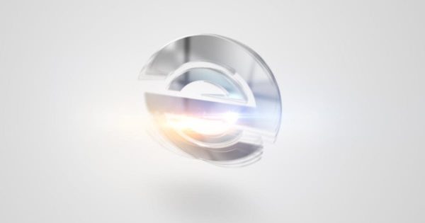 水平旋转效果Logo演示素材库精选AE模板 Quick Clean Bling Logo 2