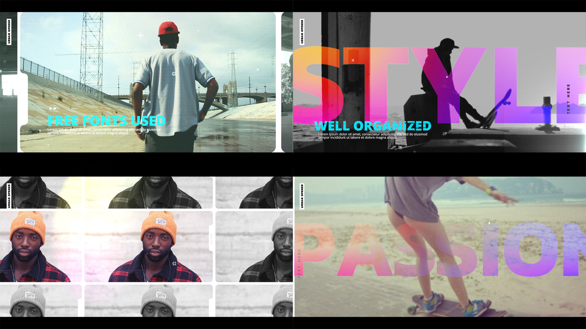 时尚城市元素开场白动画素材库推荐PR模板