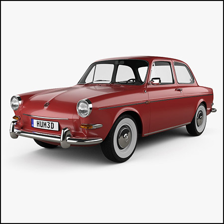 大众汽车Volkswagen 1500 (Type 3) notchback 1961 素材之家精选3D模型