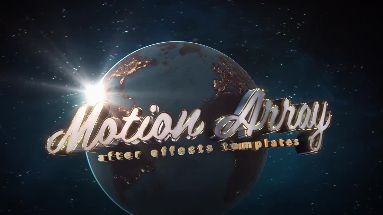 宇宙标志好莱坞风格展示素材库精选AE模板