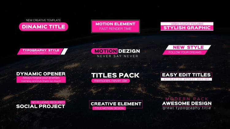 简单时尚的文本动画ae模板