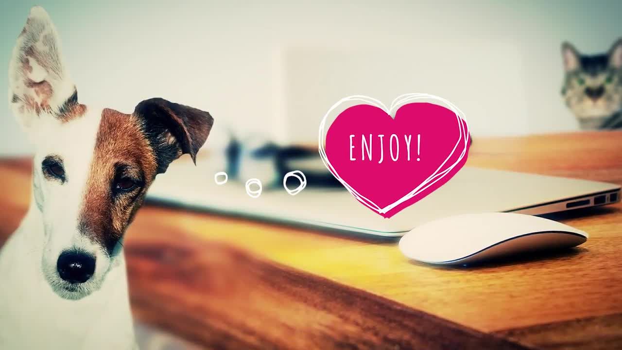 俏皮的卡通对话泡泡Pr模板