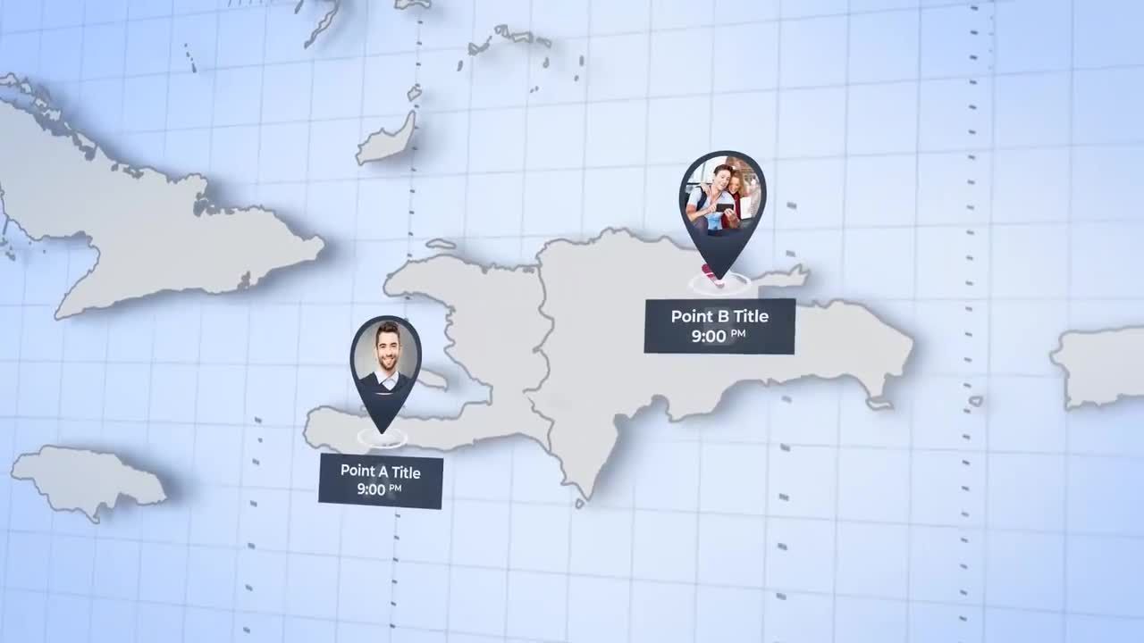 加勒比岛屿和国家动态动画素材库精选AE模板