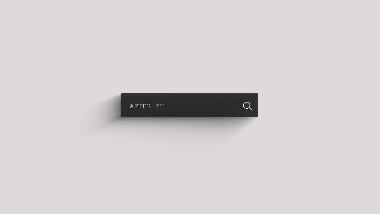 简洁动态搜索栏动画素材库精选AE模板