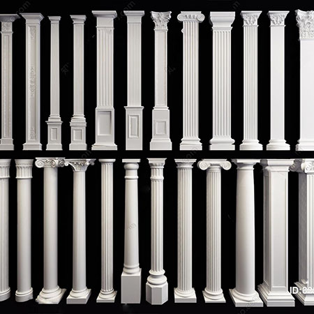 欧式古典法式石膏柱罗马柱素材之家精选3D模型