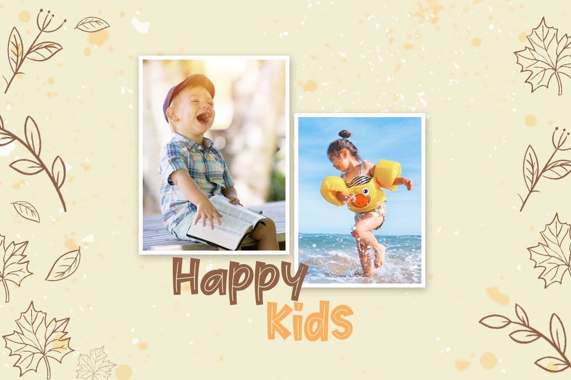 可爱风格枫叶装饰设计英文无衬线字体 Cute Maple Font插图(2)