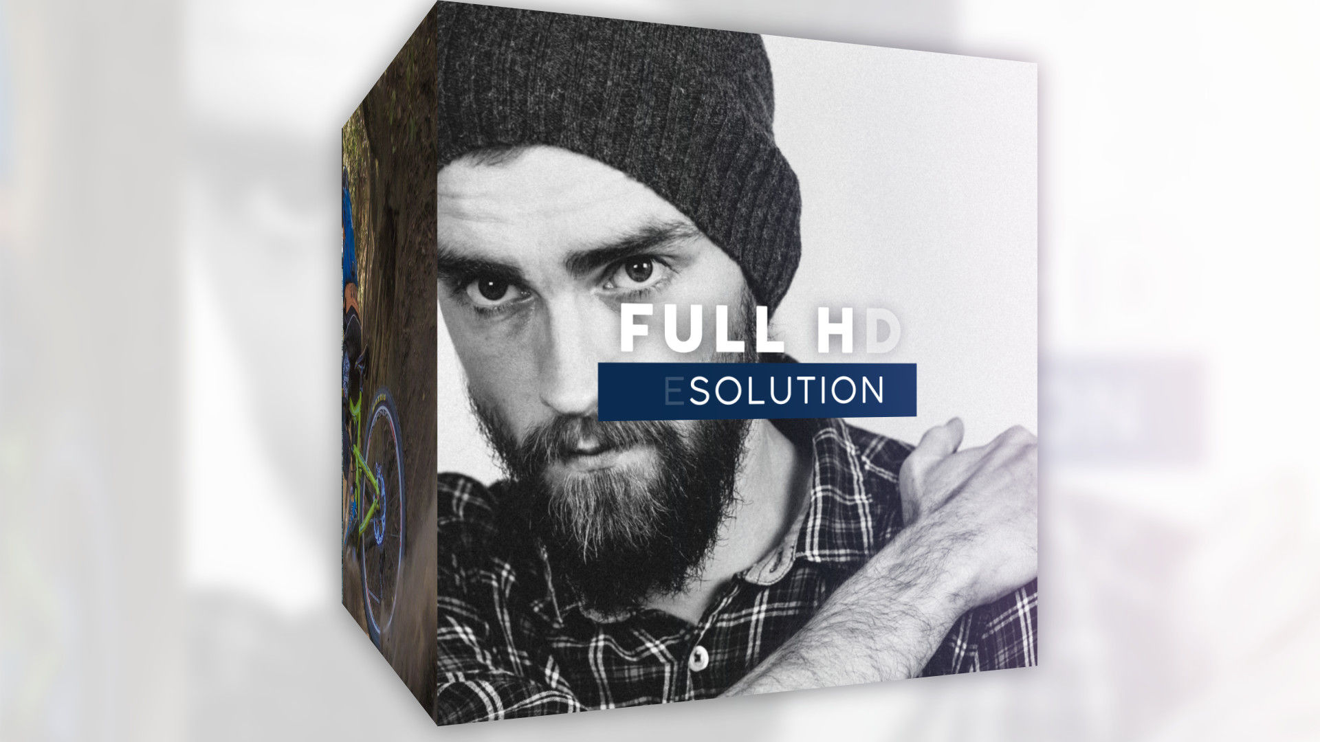 时尚现代优雅的3D立方体旋转开场白素材库精选AE模板