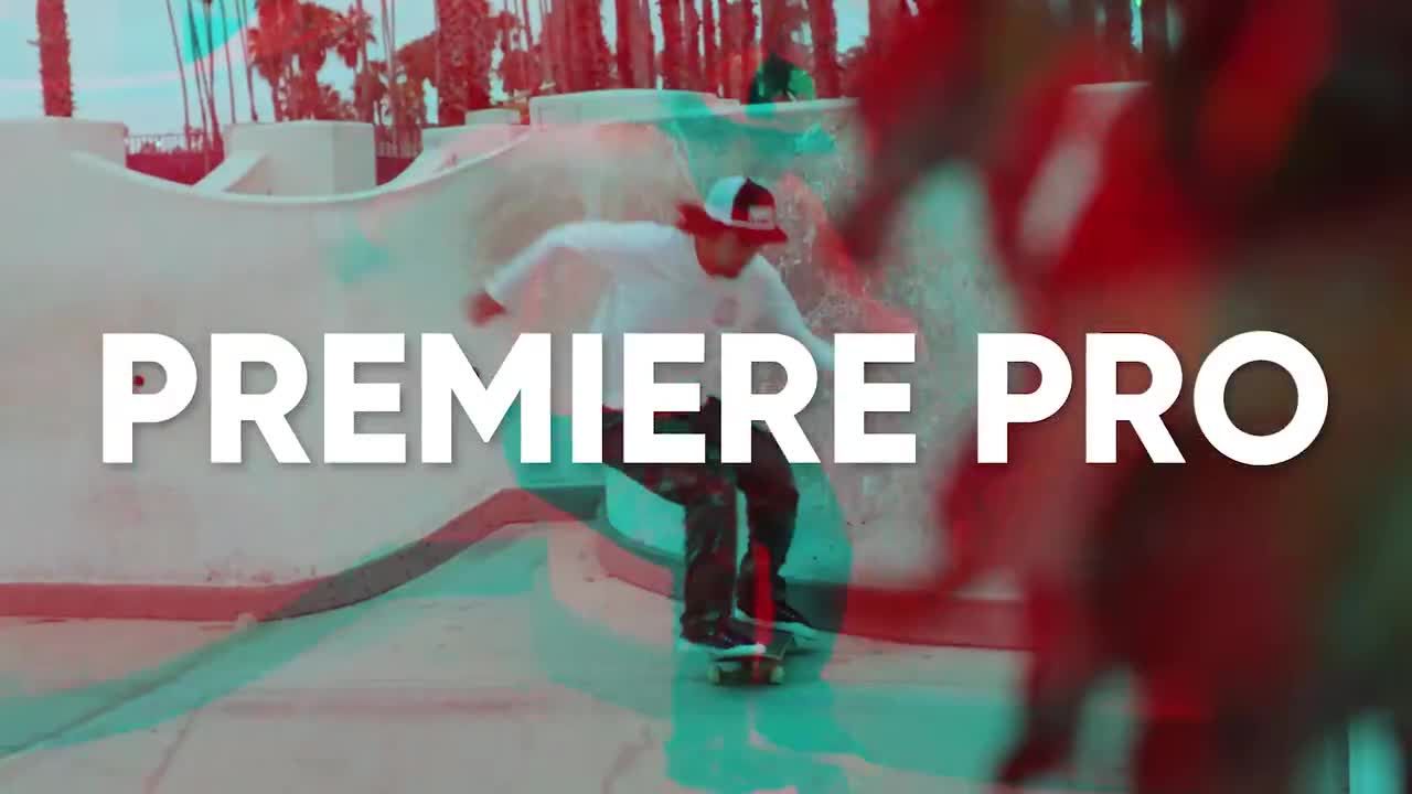 叠加色移效果现代故障素材库精选pr模板资源