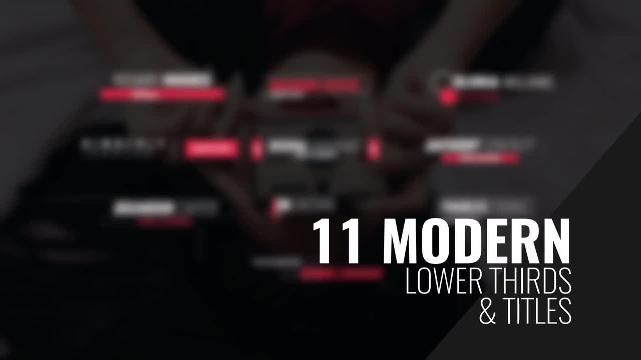 10个时尚彩色动画的下三分之一/全屏标题动画素材库精选AE模板