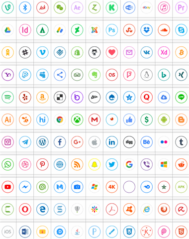 Icons Social Media 2 font素材之家精选英文字体