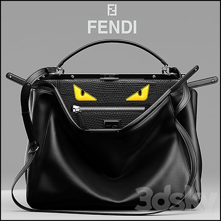 芬迪黑色时尚女性皮包素材之家精选3D模型