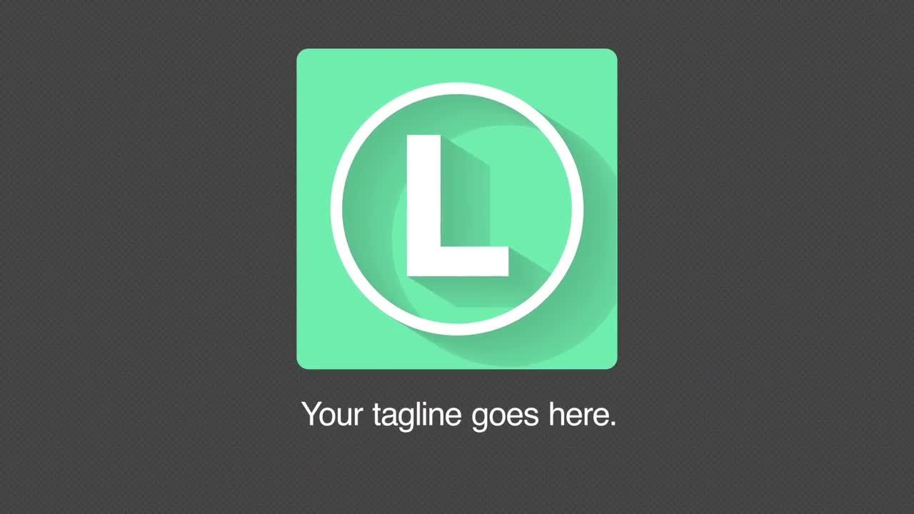 现代俏皮的长影徽标素材库精选AE模板