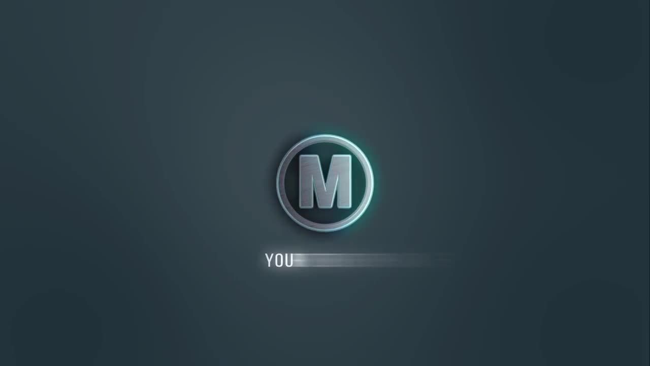 金属霓虹灯徽标素材库精选AE模板