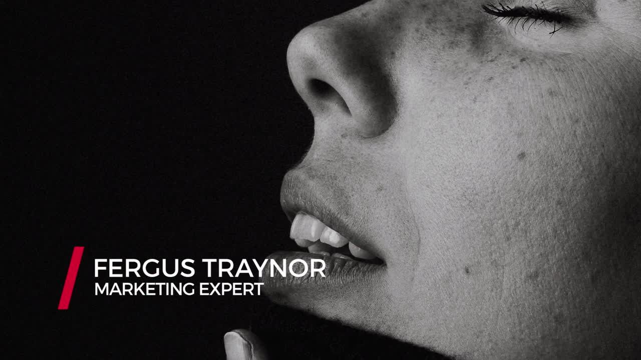 现代动态简洁低三分之一字幕标题特效素材库精选AE模板